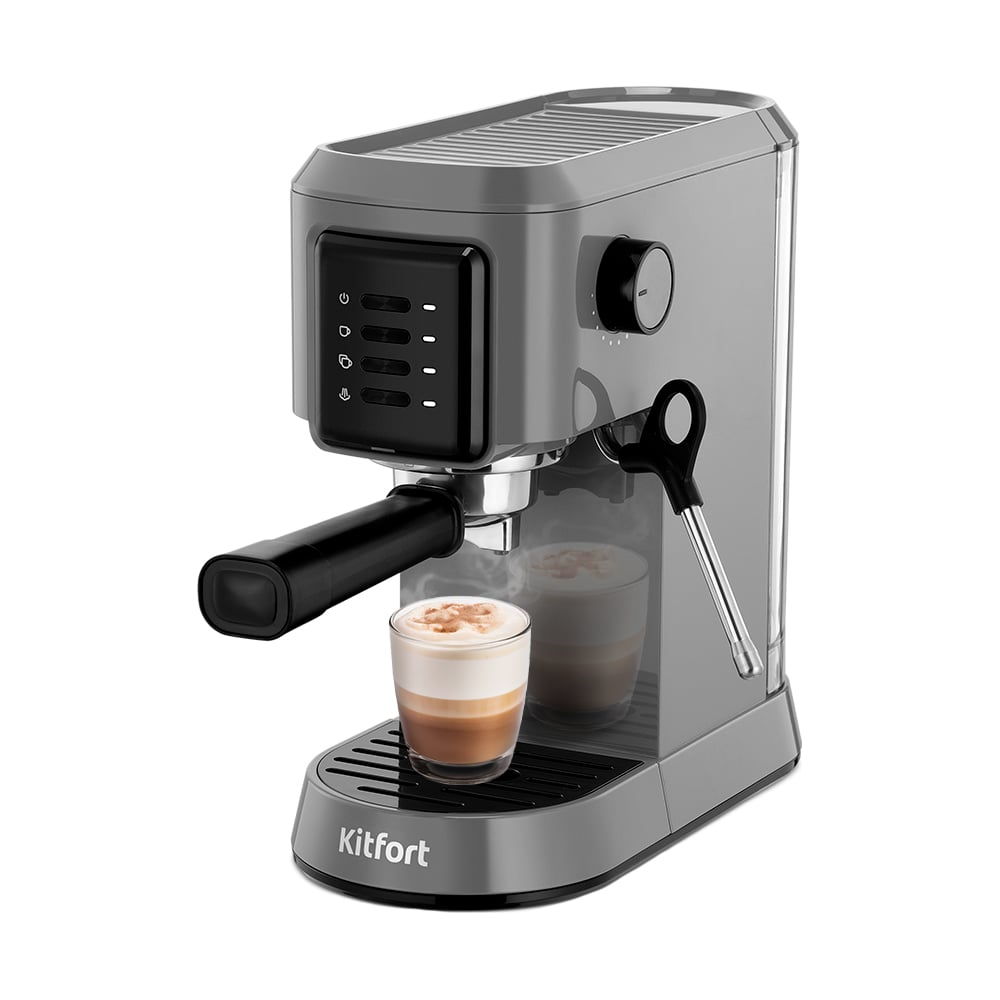 Изображение товара Кофеварка KITFORT КТ-7523 рожковая для молотого кофе 12 бар
