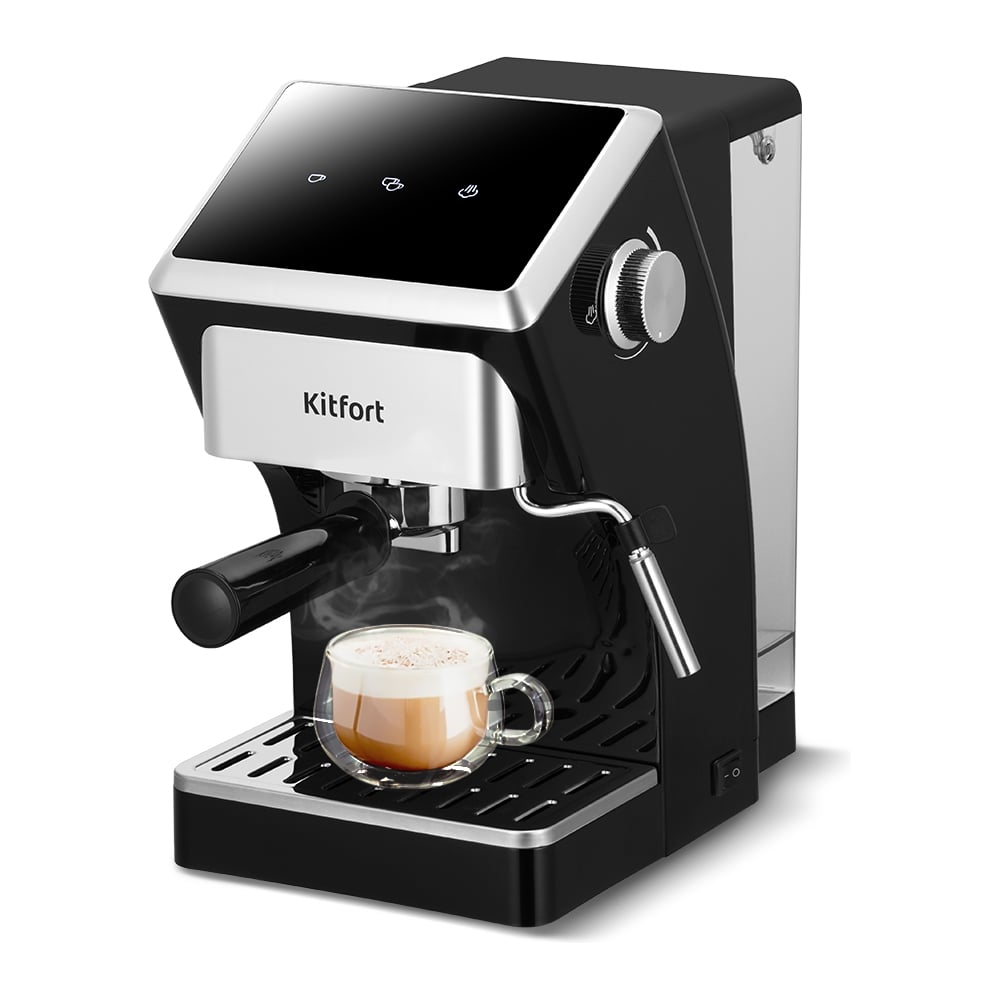 Изображение товара Кофеварка KITFORT КТ-7647 рожковая с объемом 1.5 л и мощностью 1400 Вт