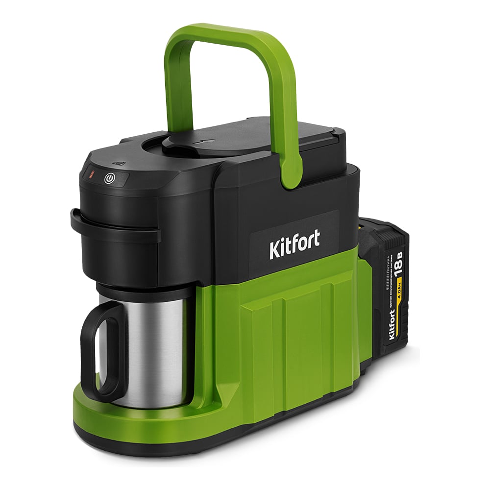 Изображение товара Портативная кофеварка 2 в 1 KITFORT КТ-7544 компактная и удобная