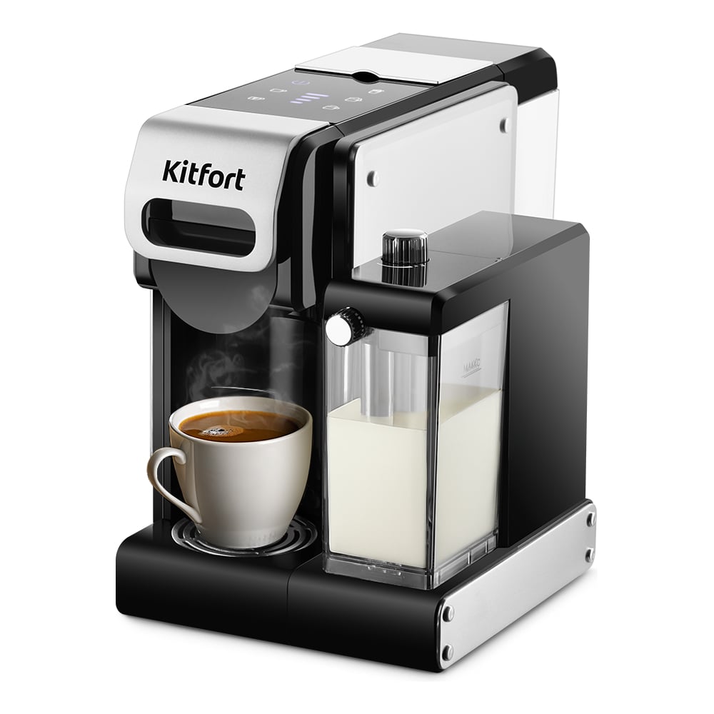 Изображение товара Кофеварка 3 в 1 KITFORT КТ-7675 капсульная с функциями эспрессо и капучино