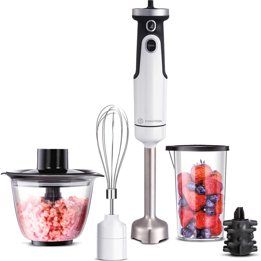 Изображение товара Погружной блендер 5 в 1 EVOLUTION HBS-0651 White многофункциональный кухонный прибор