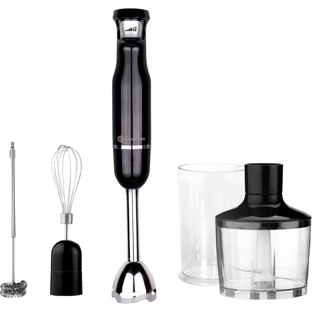 Изображение товара Погружной блендер EVOLUTION HBS-0642 BLACK 600 Вт 4 в 1 кухонный помощник