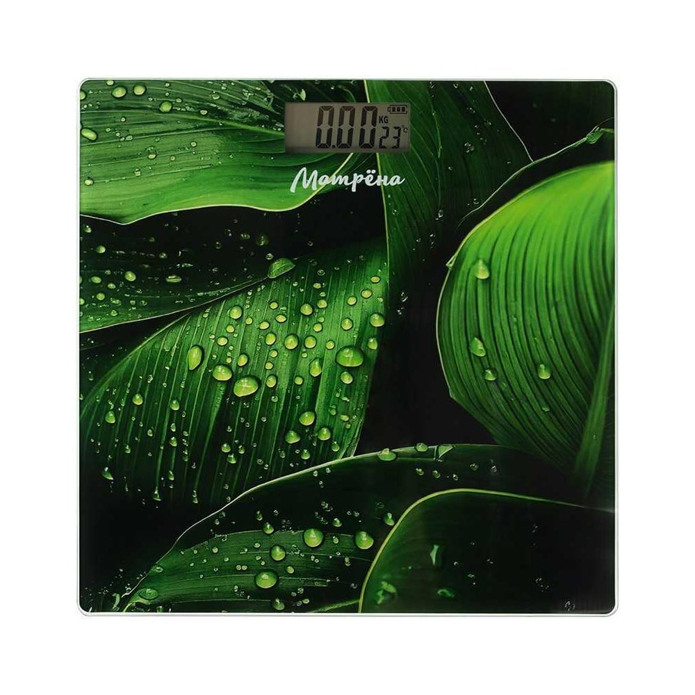 Изображение товара Напольные электронные весы Матрена MA-032A стеклянная поверхность до 150 кг зеленый