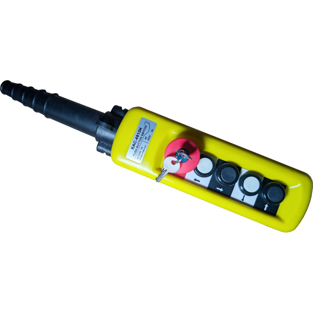 Изображение товара Пульт управления КРАНЭЛЕКТРО ХАС-А4813К с 4 кнопками и аварийным стопом