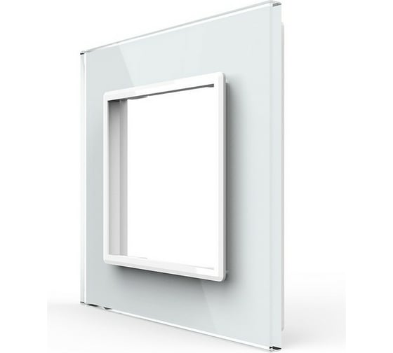 Изображение товара Рамка для розетки LIVOLO 1 пост, цвет белый, стекло BB-C7-SR-11