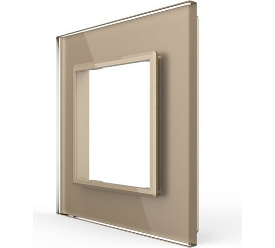 Изображение товара Рамка для розетки LIVOLO 1 пост, цвет золотой, стекло BB-C7-SR-13