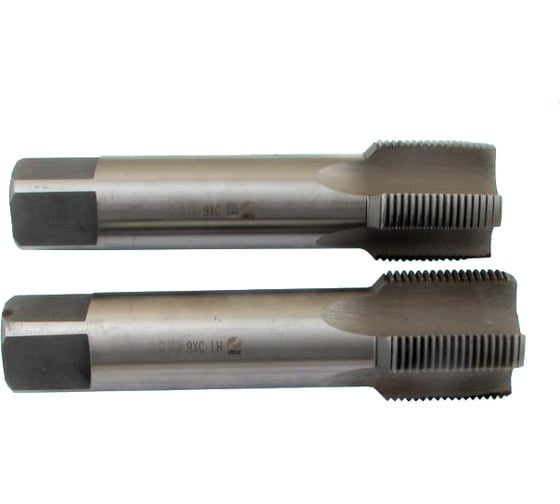 Изображение товара Метчик CNIC G 1 1/8" 9ХС трубный цилиндрический, ручной к-т из 2-х шт. 11 ниток/дюйм левый 59409