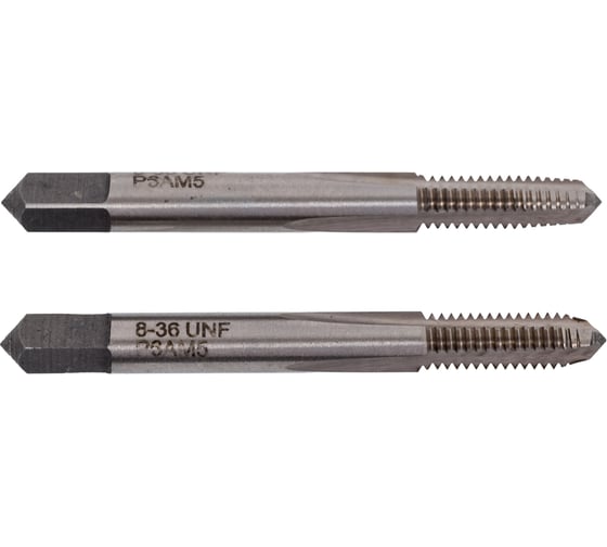 Изображение товара Метчик CNIC № 8 UNF 60гр Р6АМ5 дюймовый, м/р., к-т из 2-х шт. 36 ниток/дюйм 66274