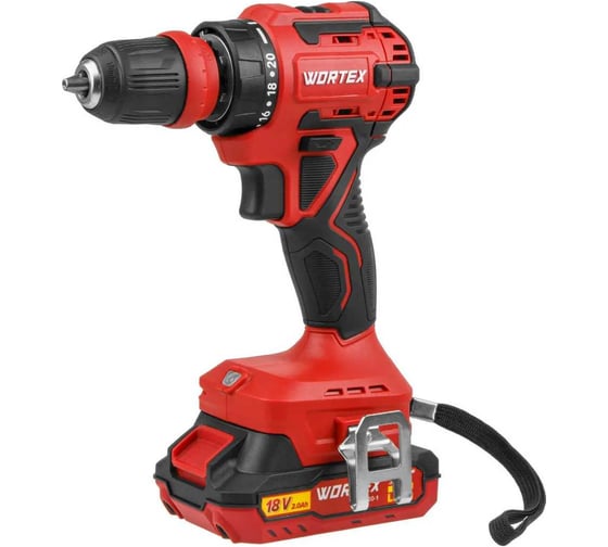 Изображение товара Аккумуляторная дрель-шуруповерт WORTEX BD 2025 LiSET в чемодане ALL1 XLT бесщеточная, 18 В, 55 Н*м, 2х2 А*ч + 2 насад 1325844