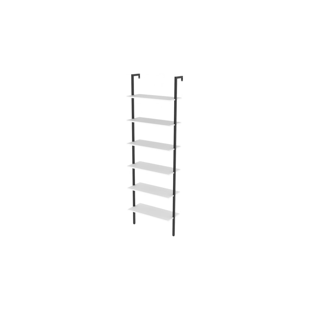 Изображение товара Стеллаж Титан Мета Неман-6 металлический с белыми ЛДСП полками, 6 ярусов