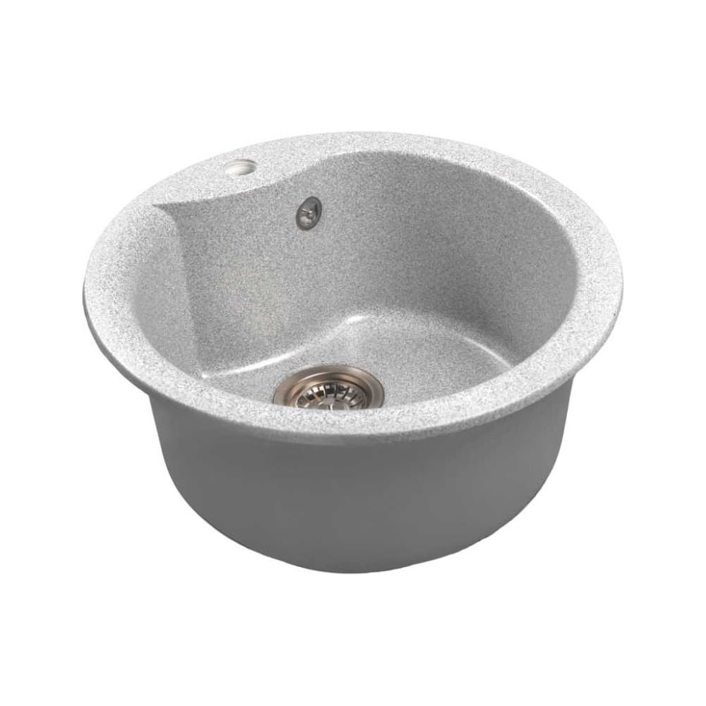 Изображение товара Мойка кухонная MIXLINE ML-GMS101 круглая серая врезная 480 мм