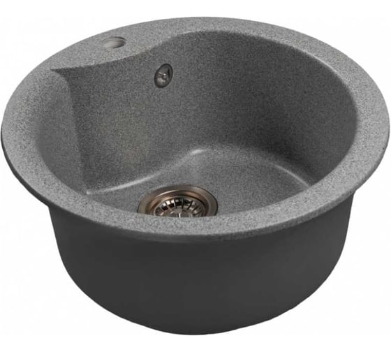 Изображение товара Мойкa MIXLINE ML-GMS101 СТАНДАРТ круглая, темно-серый 309, 480 мм, глубина чаши 190 558083