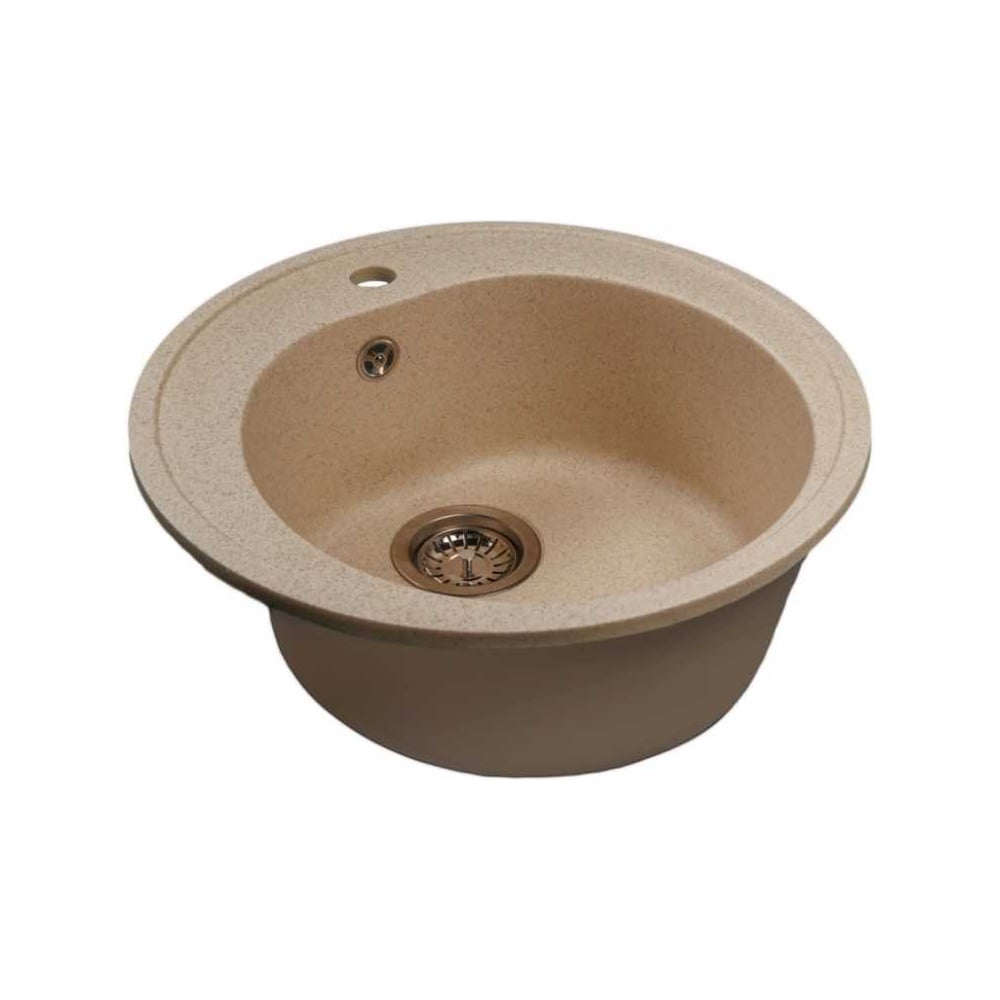 Изображение товара Мойка MIXLINE ML-GMS102 круглая песочный 500 мм для кухни