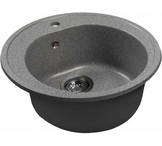 Изображение товара Мойкa MIXLINE ML-GMS102 СТАНДАРТ круглая, темно-серый 309, 500 мм, глубина чаши 170 558089