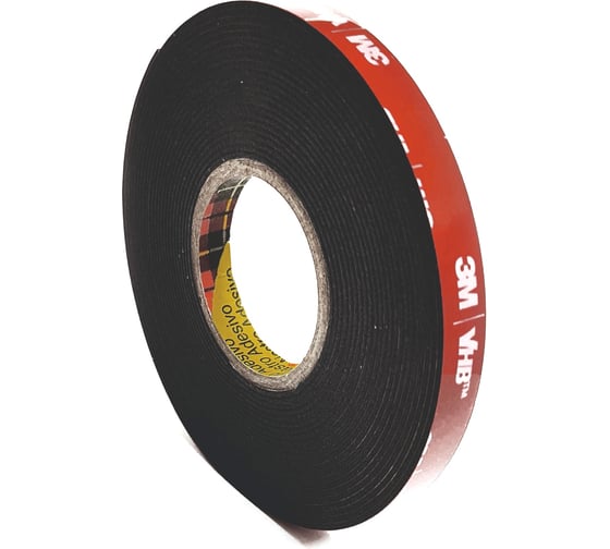 Изображение товара Сверхсильная двусторонняя клейкая лента 3М 5952F VHB 6мм х 5м, черная 5952F6