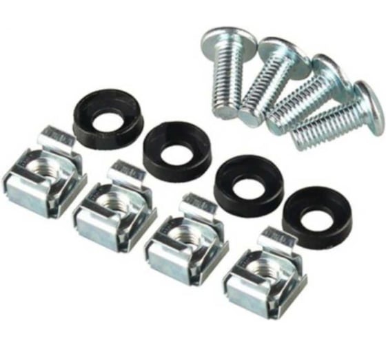 Изображение товара Комплект крепежа Filum (винт c шайбой и гайкой) М6, для монтажа 19-дюймового оборудования (уп/50шт) FL-SWN50