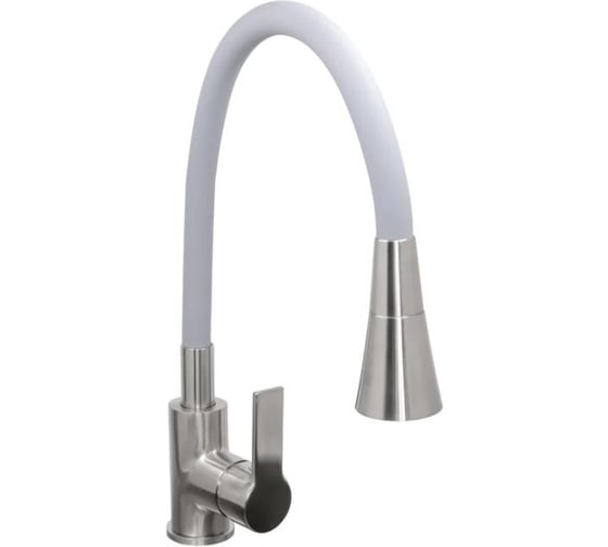 Изображение товара Смеситель для кухни Stella Polar Тулуза S3865-2 с гибким изливом, сатин/серый SP-00001981