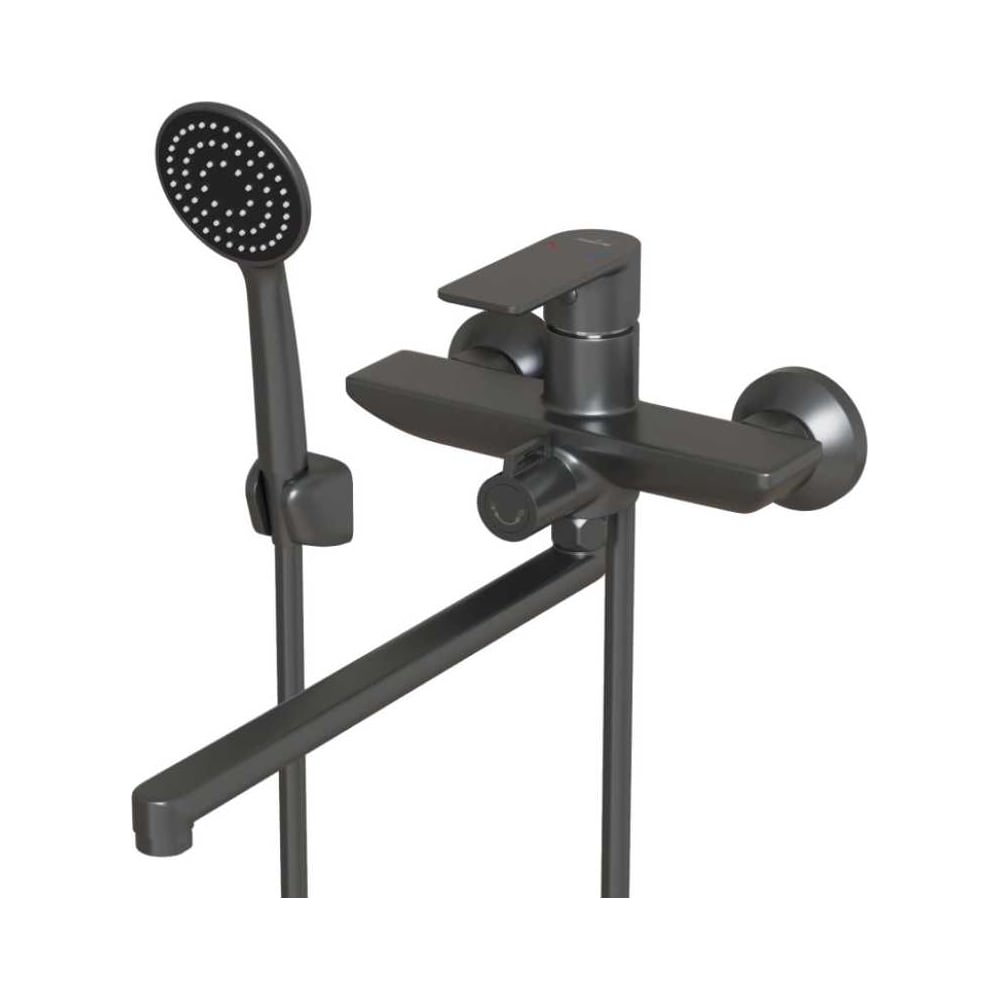 Изображение товара Современный смеситель для ванны и раковины MIXLINE ML33-02GR City Graphite