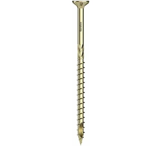 Изображение товара Шуруп конструкционный Tulstor PT SK; желтая оцинковка; TX30; 6,0 x 100 mm упак 100 шт 903024
