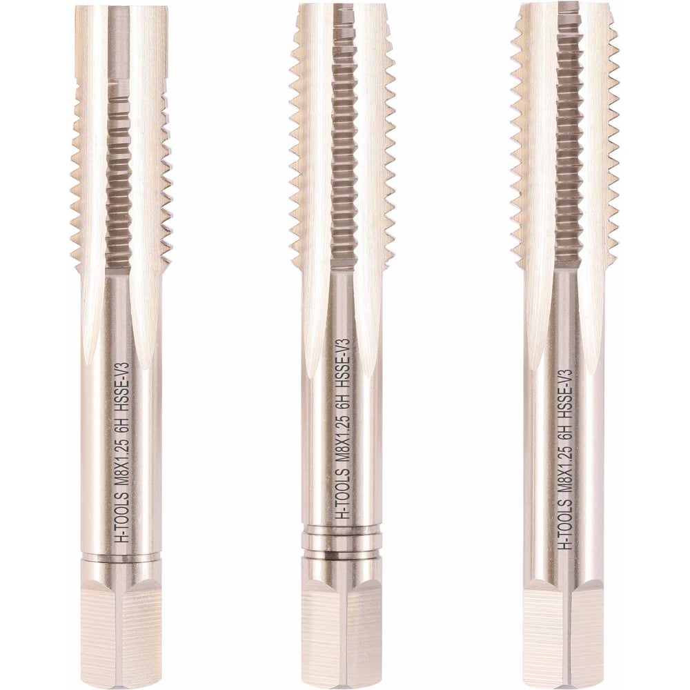 Изображение товара Метчик с направляющей цапфой H-Tools М8х1.25мм комплект из 3 шт. DIN352