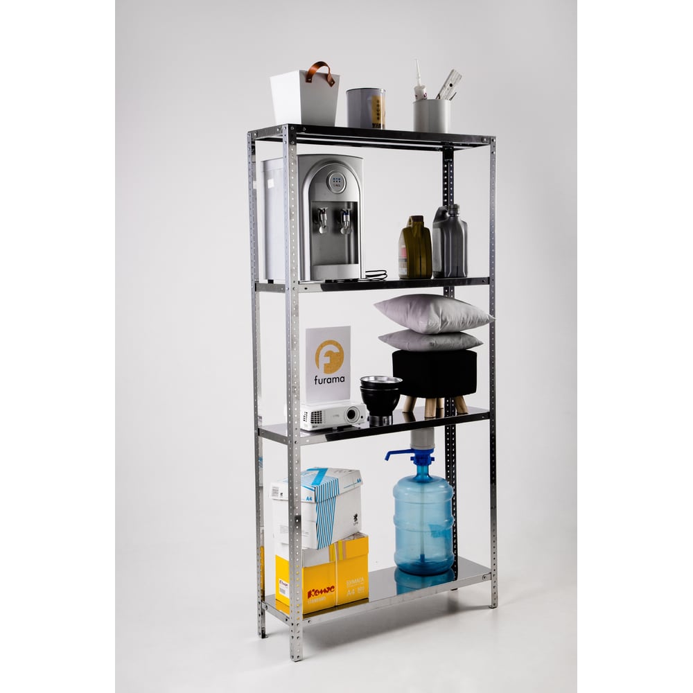 Изображение товара Стеллаж ФУРАМА СН 2000x1000x400 мм, 4 полки, нержавеющая сталь
