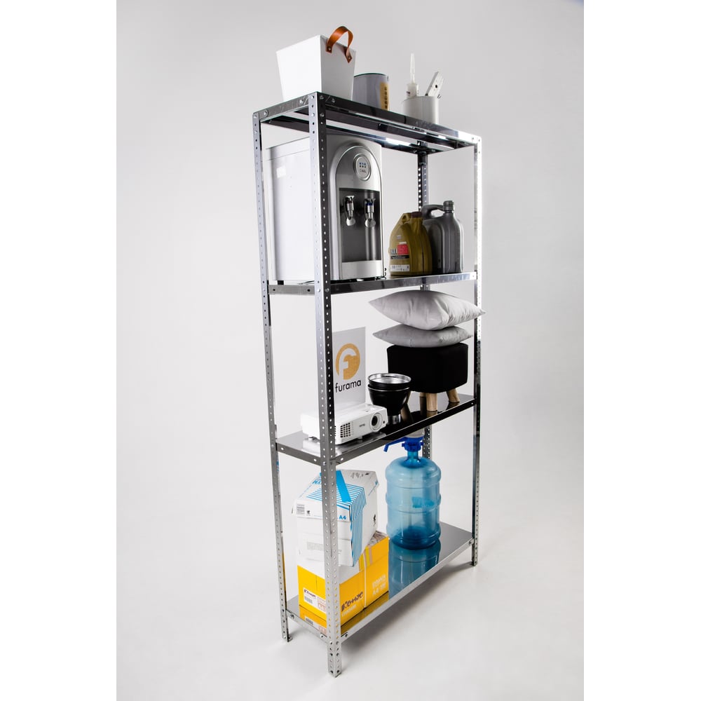 Изображение товара Стеллаж ФУРАМА СН 1800x1000x400 мм из нержавеющей стали с 4 полками