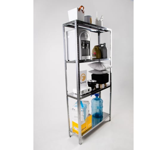 Изображение товара Стеллаж ООО ФУРАМА СН 1800x1000x400 мм, 4 полки, нержавеющая сталь СН181040-4