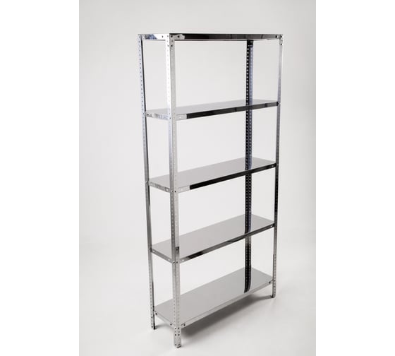 Изображение товара Стеллаж ООО ФУРАМА СН 1800x1000x400 мм, 5 полки, нержавеющая сталь СН181040-5