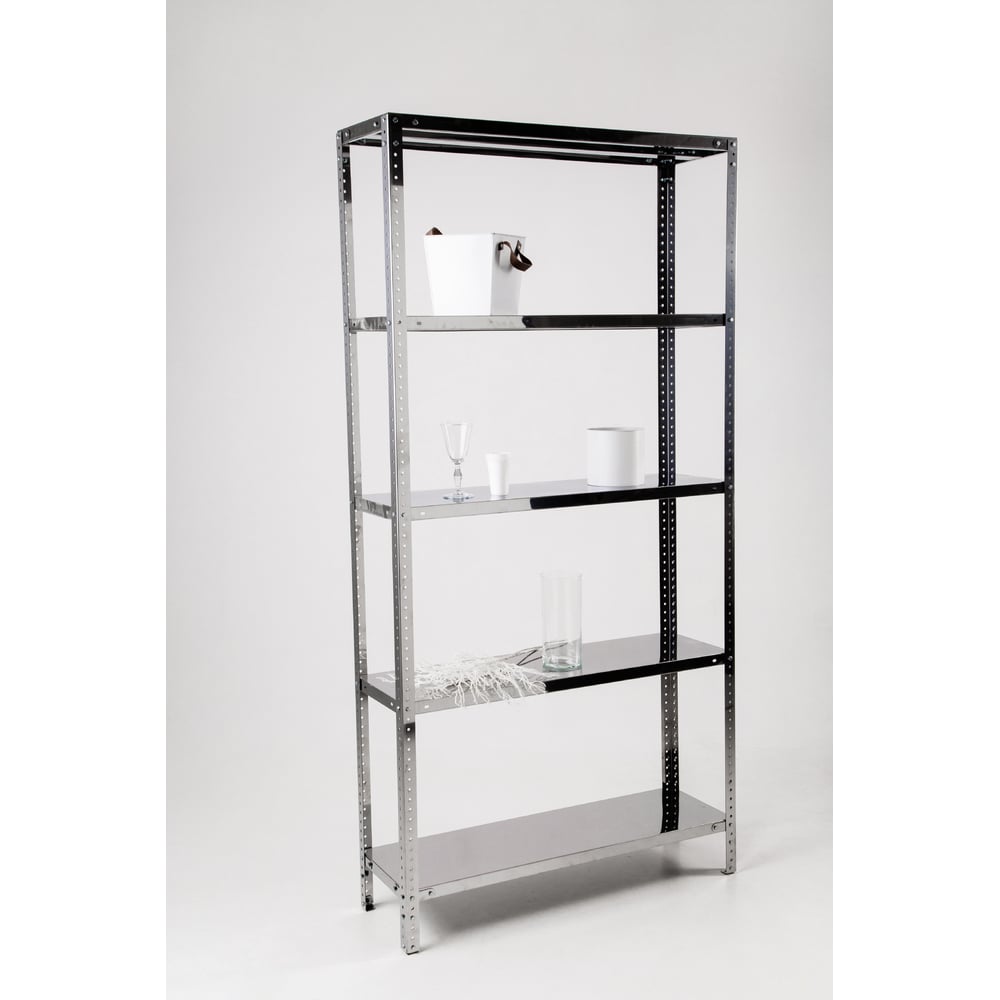 Изображение товара Стеллаж из нержавеющей стали 1800x1000x500 мм 5 полок ФУРАМА СН181050-5