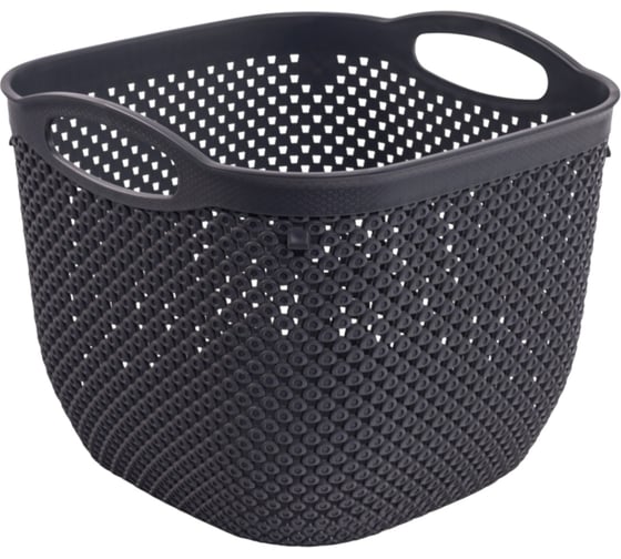 Изображение товара Корзина HOBBY LIFE DIAMOND тёмно-серая 22х22х17.5см HL041281DG