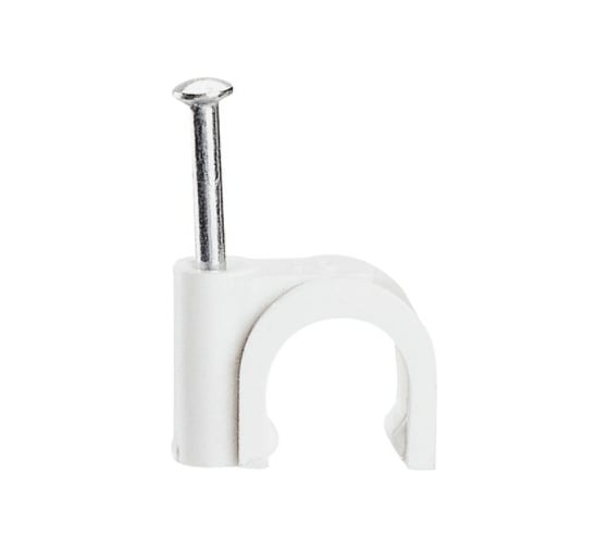 Изображение товара Круглая кабельная скоба duwi 8 мм, белая, 20 шт. 30305 3