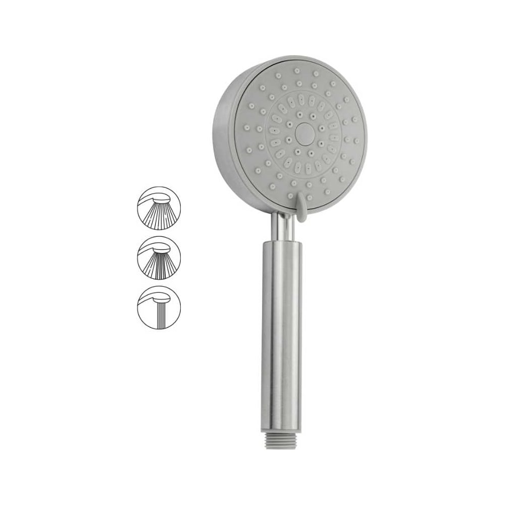 Изображение товара Лейка для душа GFmark круглая, массажная, 3 режима, нержавеющая сталь