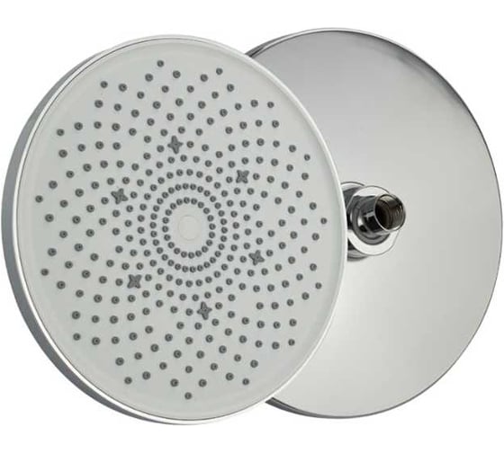 Изображение товара Лейка душевая тропический душ Gfmark круглая, из высокопрочного АБС пластика, с белой вставкой, D - 230 мм, в блистере, хром 6145