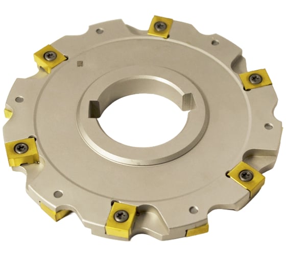 Изображение товара Фреза трехсторонняя Русский Инструмент 125х8х40 с механическим креплением 4гранных пластин с тангенциальным креплением ZNHX 04 Z=12 (2х6) AS490-125.08.06.D40 ri.181.283