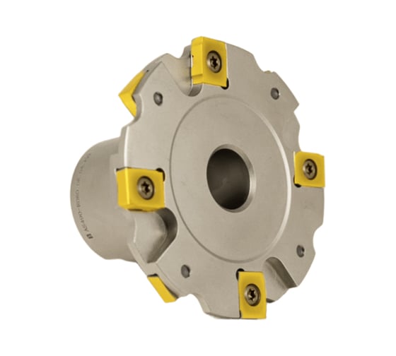 Изображение товара Фреза трехсторонняя Русский Инструмент 80х8х22 с механическим креплением 4гранных пластин с тан. креплением ZNHX 04 Z=8 (2х4) с фланцем AS490-R080.08.04.A22 ri.181.323