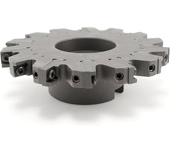 Изображение товара Фреза трехсторонняя Русский Инструмент 100х11-12х27 с механическим креплением 4гранных пластин SPGT 07T308 Z=10 (2х5) с фланцем AS290-R100.1112.05.B27 ri.181.63