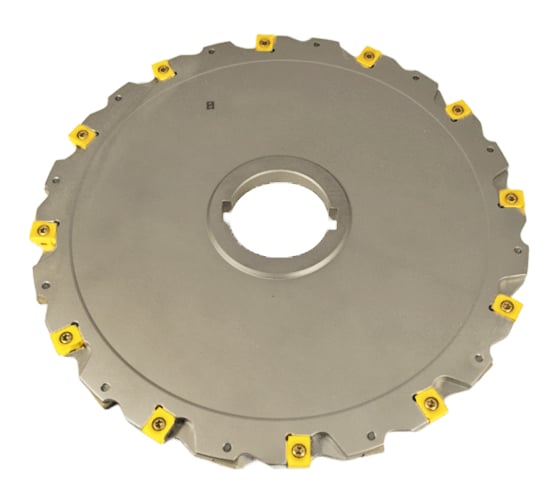 Изображение товара Фреза трехсторонняя Русский Инструмент 250х10х50 с механическим креплением 4гранных пластин с тан. креплением ZNHX 05 Z=24 (2х12) AS490-250.10.12.D50 ri.181.313