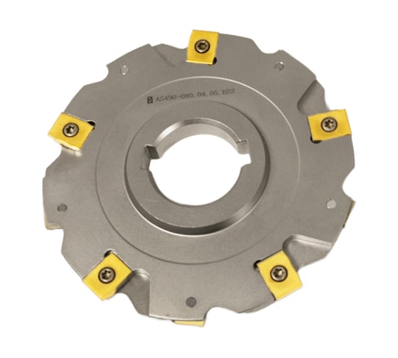 Изображение товара Фреза трехсторонняя Русский Инструмент 80х4х22 с механическим креплением 4гранных пластин с тан. креплением ZNHX 02 Z=10 (2х5) AS490-080.04.05.D22 ri.181.263