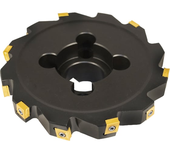 Изображение товара Фреза трехсторонняя Русский Инструмент 160х16х40 с механическим креплением тангенциально расположенных 4гранных пластин CNHQ 1005 Z=12 (2х6) с фланцем AS390-R160.16.06.C40 NOX r ri.181.222