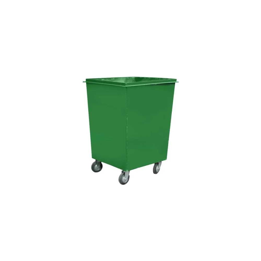Изображение товара Металлический контейнер ЧИСТОГРАД ПЛЮС зеленый 0.75 м3 без крышки колесики