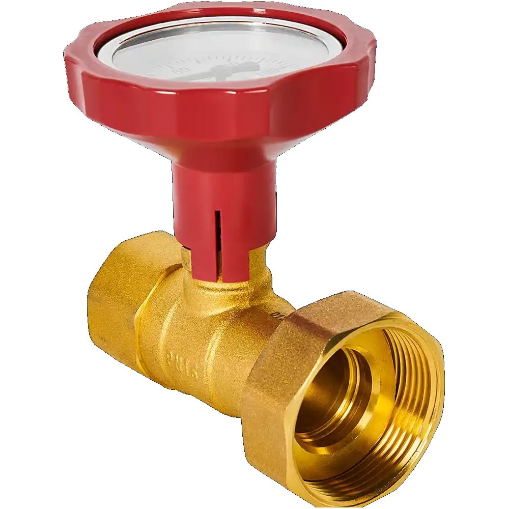 Изображение товара Латунный запорный клапан ROMMER ВР 1 с гайкой для отопления и водопровода