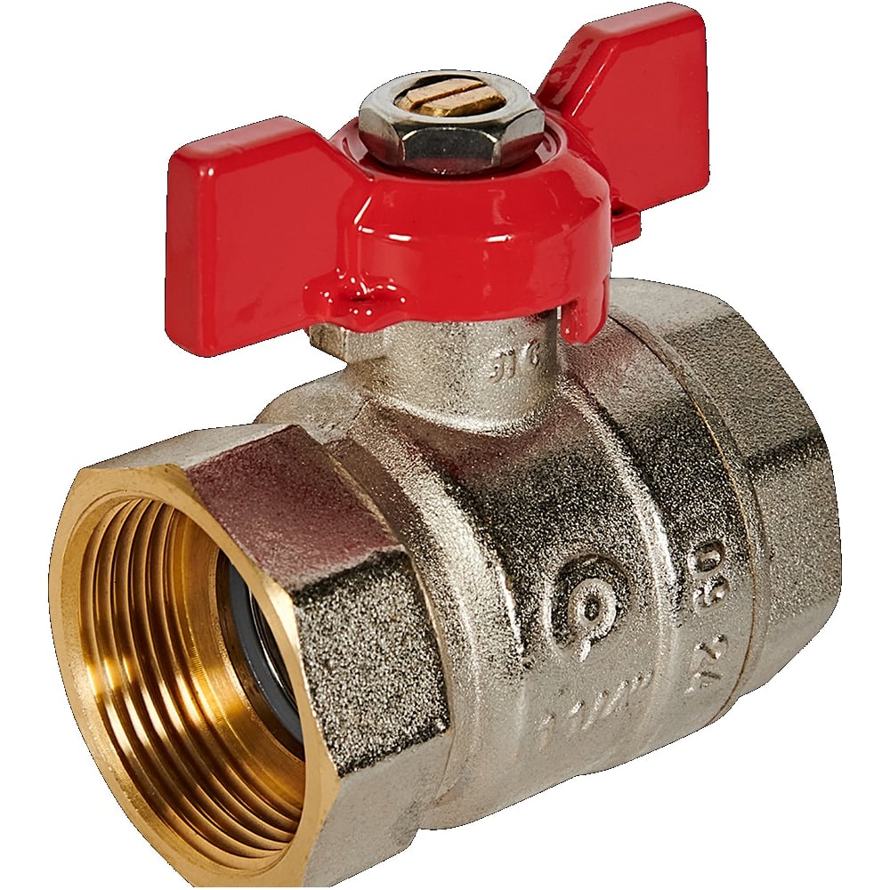 Изображение товара Кран шаровой ROMMER ВР/ВР с ручкой бабочка 1 1/4 для воды