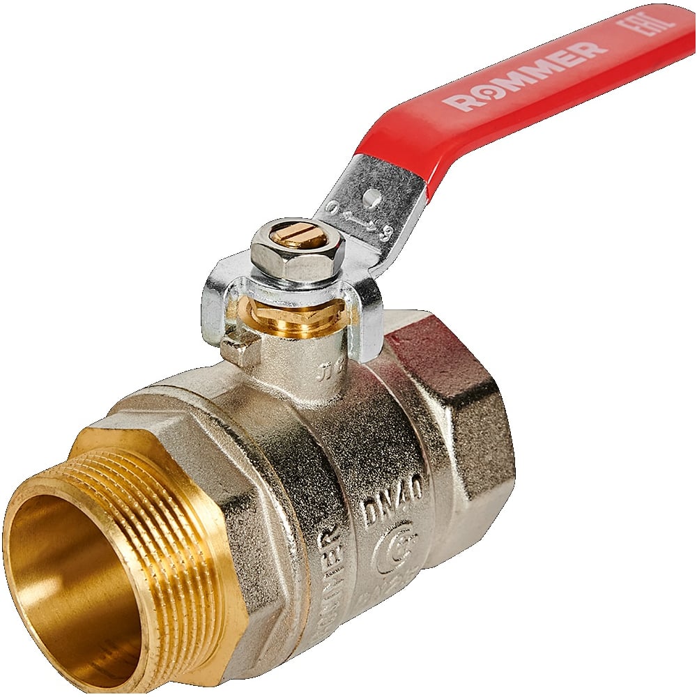 Изображение товара Кран шаровой ROMMER ВР/НР, рычаг 1 1/2 для воды