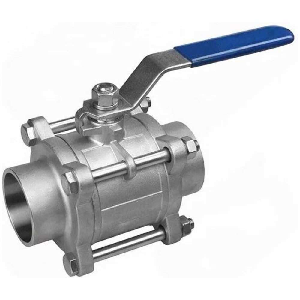 Изображение товара Кран шаровой нержавеющий 3-составной АТКА КШ40-003 Ду40 под приварку