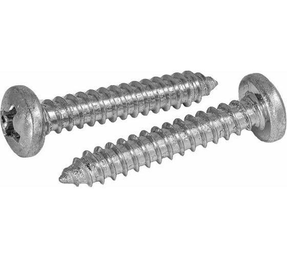 Изображение товара Саморез Квадра DIN 7981 5.5x45 цинк, кор. 50 шт., полусфера, шлиц PH3, острый 815545002050