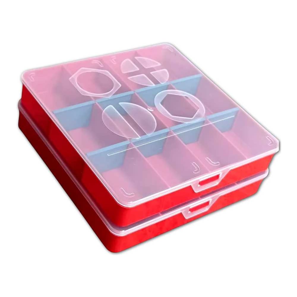 Изображение товара Органайзер для хранения метизов универсальный 23 болта 20х20 см 2 шт контейнер