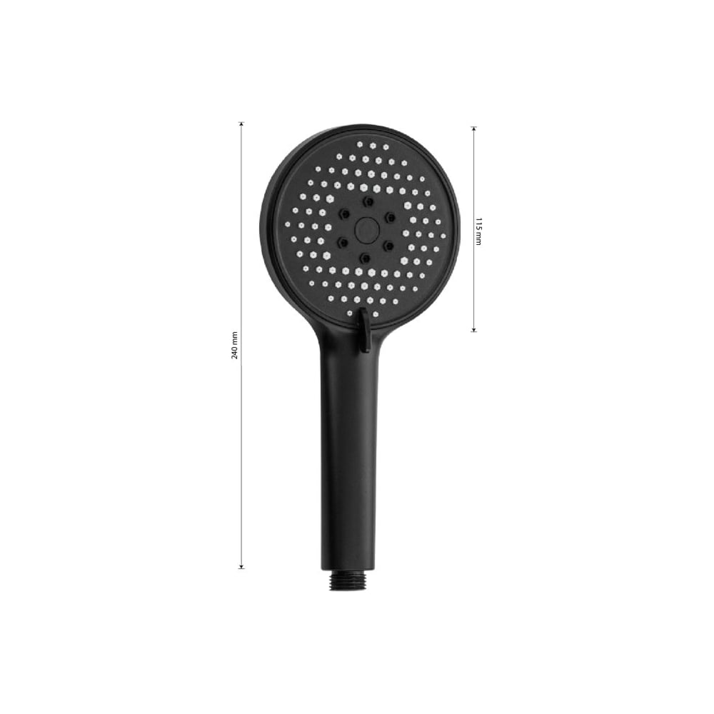 Изображение товара Массажная душевая лейка GFmark 6076 с 4 режимами, черная Изображение товара Массажная душевая лейка GFmark 6076 с 4 режимами, черная