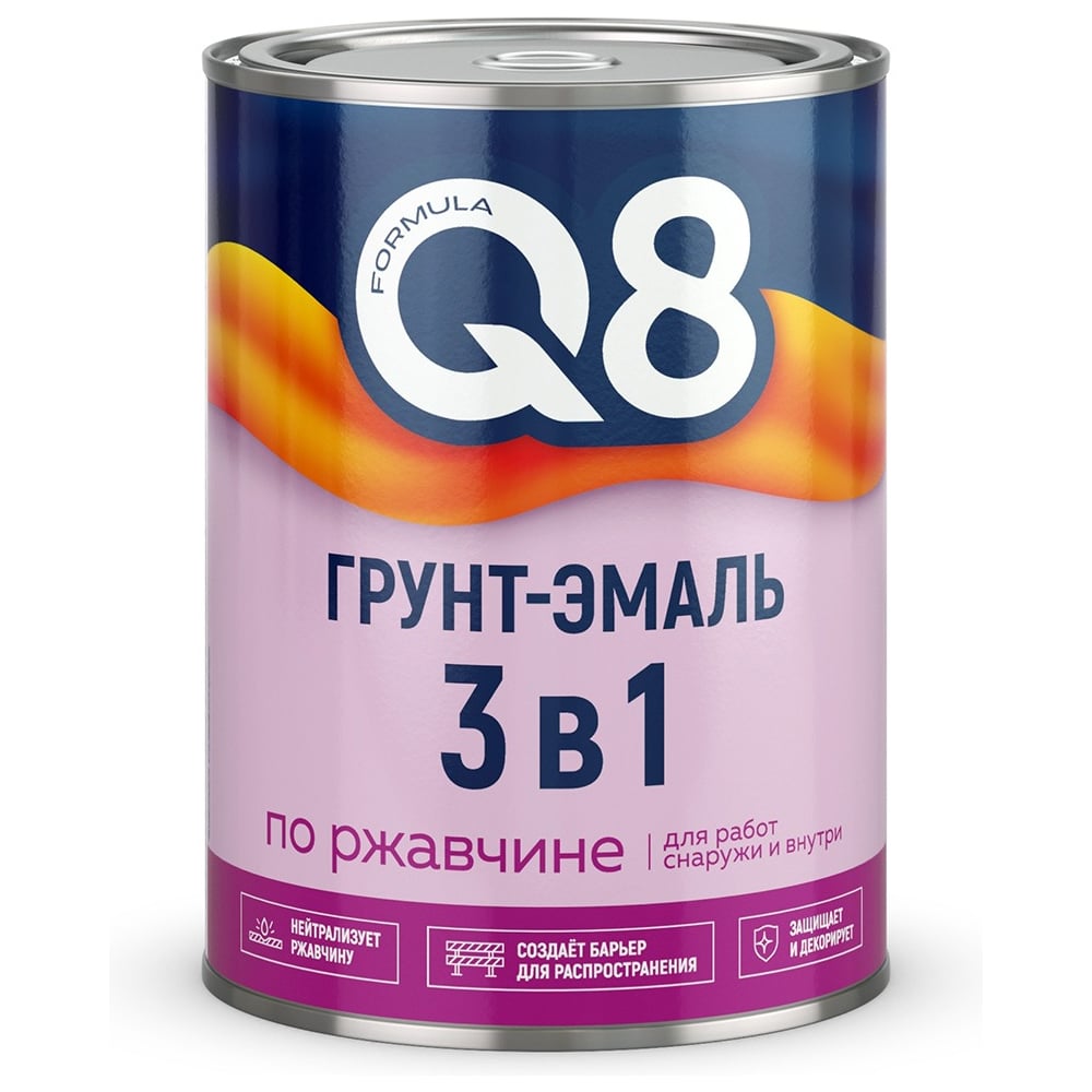 Изображение товара Грунт-эмаль по ржавчине 3 в 1 Formula Q8 0,8 кг шоколадная