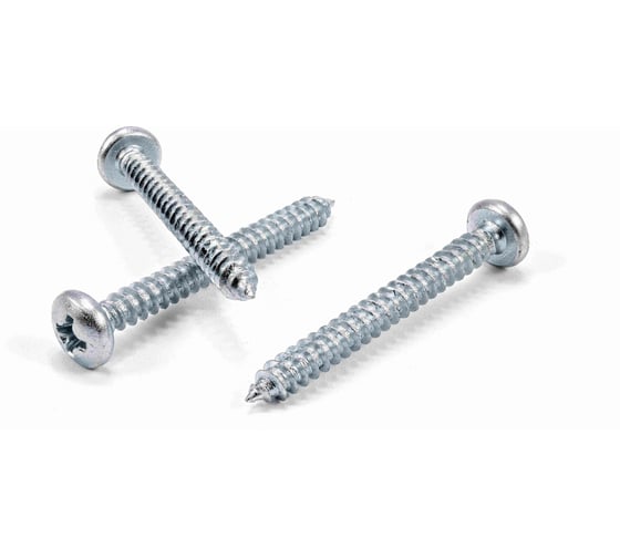 Изображение товара Саморез Квадра DIN 7981 3.5x32 цинк, кор. 500 шт., полусфера, шлиц PH2, острый 813532050500