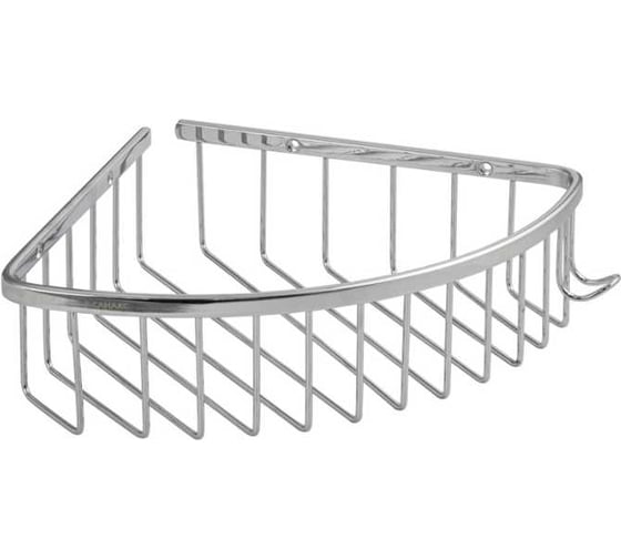 Изображение товара Полочка угловая САНАКС, овальная, одинарная, из нержавеющей стали, хром 75049